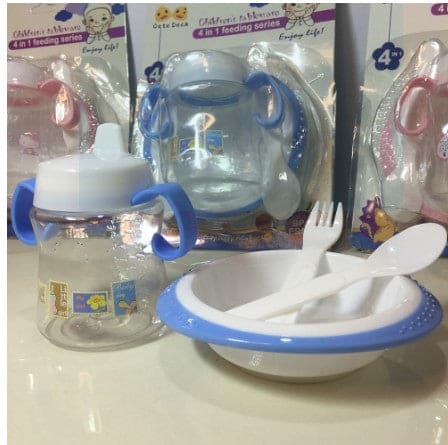 4 In 1 Baby Feeding Spoon, Baby Bowl With Fork And Spoon And Drinking Cup, Feeding Series Training Set 4 In 1 Baby Feeding Spoon, Baby Bowl With Fork And Spoon And Drinking Cup, Feeding Series Training Set